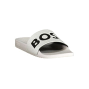 Hugo Boss White Polyurethane Slippers