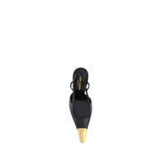 Saint Laurent Black Lambskin High-Heel Pumps