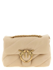 PINKO Beige Lambskin Crossbody Bag