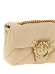 PINKO Beige Lambskin Crossbody Bag