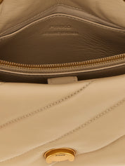PINKO Beige Lambskin Crossbody Bag