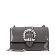 Jimmy Choo Gray Patent Leather Shoulder Bag