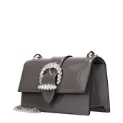 Jimmy Choo Gray Patent Leather Shoulder Bag