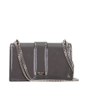 Jimmy Choo Gray Patent Leather Shoulder Bag