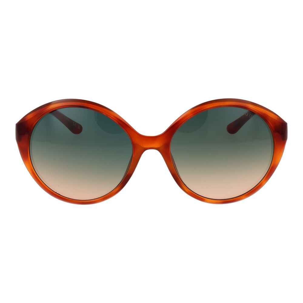 Guess Brown Plastic Round Sunglasses