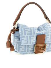 Fendi Light Blue Cotton Denim Small Handbag