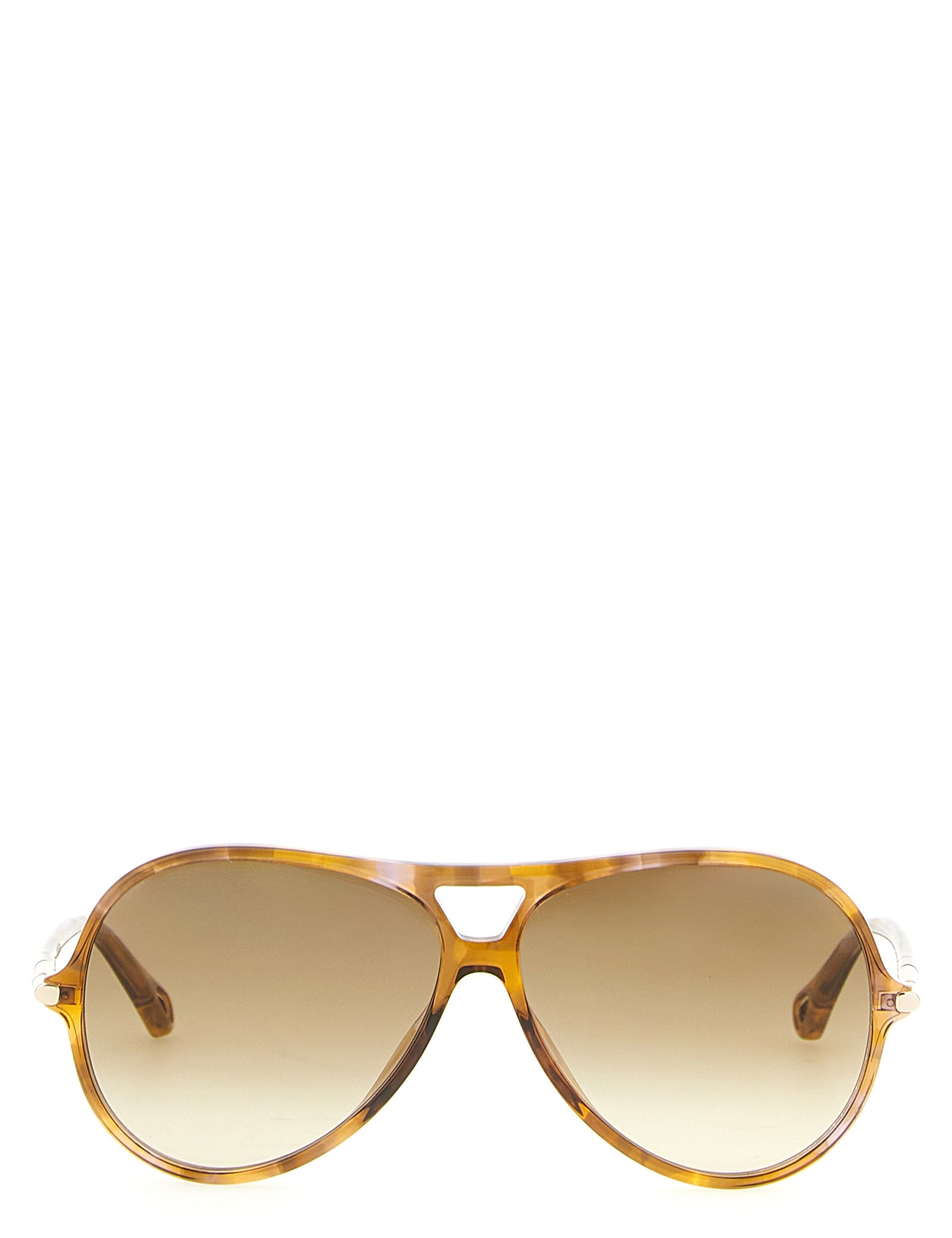 Chloé Yellow Acetate Aviator Sunglasses