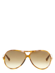 Chloé Yellow Acetate Aviator Sunglasses