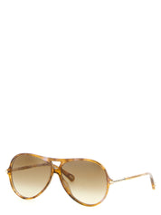Chloé Yellow Acetate Aviator Sunglasses
