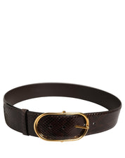 Dolce & Gabbana Brown Python Leather Belt