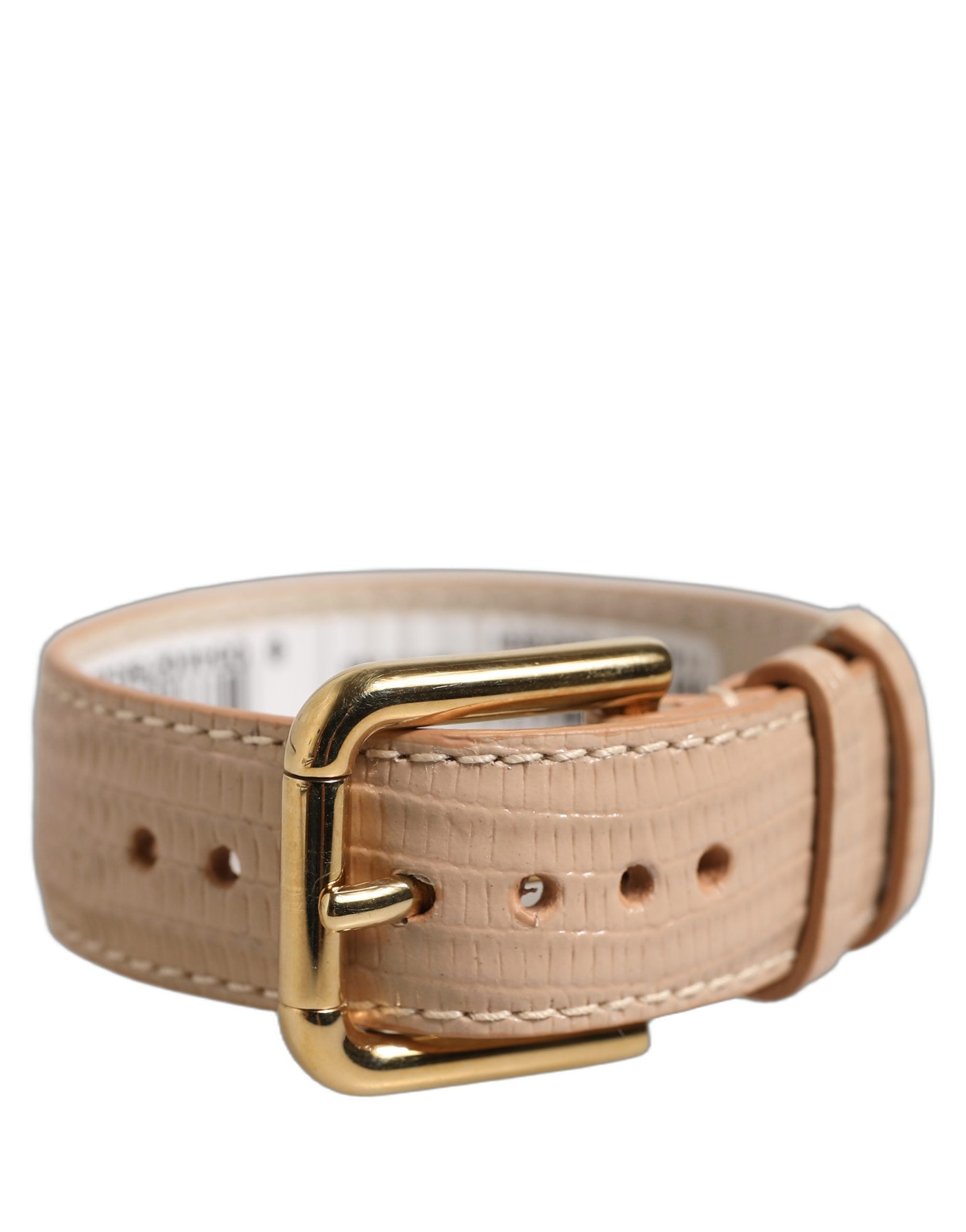 Dolce & Gabbana Beige Calf Leather Bracelet