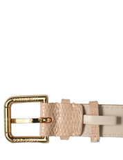 Dolce & Gabbana Beige Calf Leather Bracelet