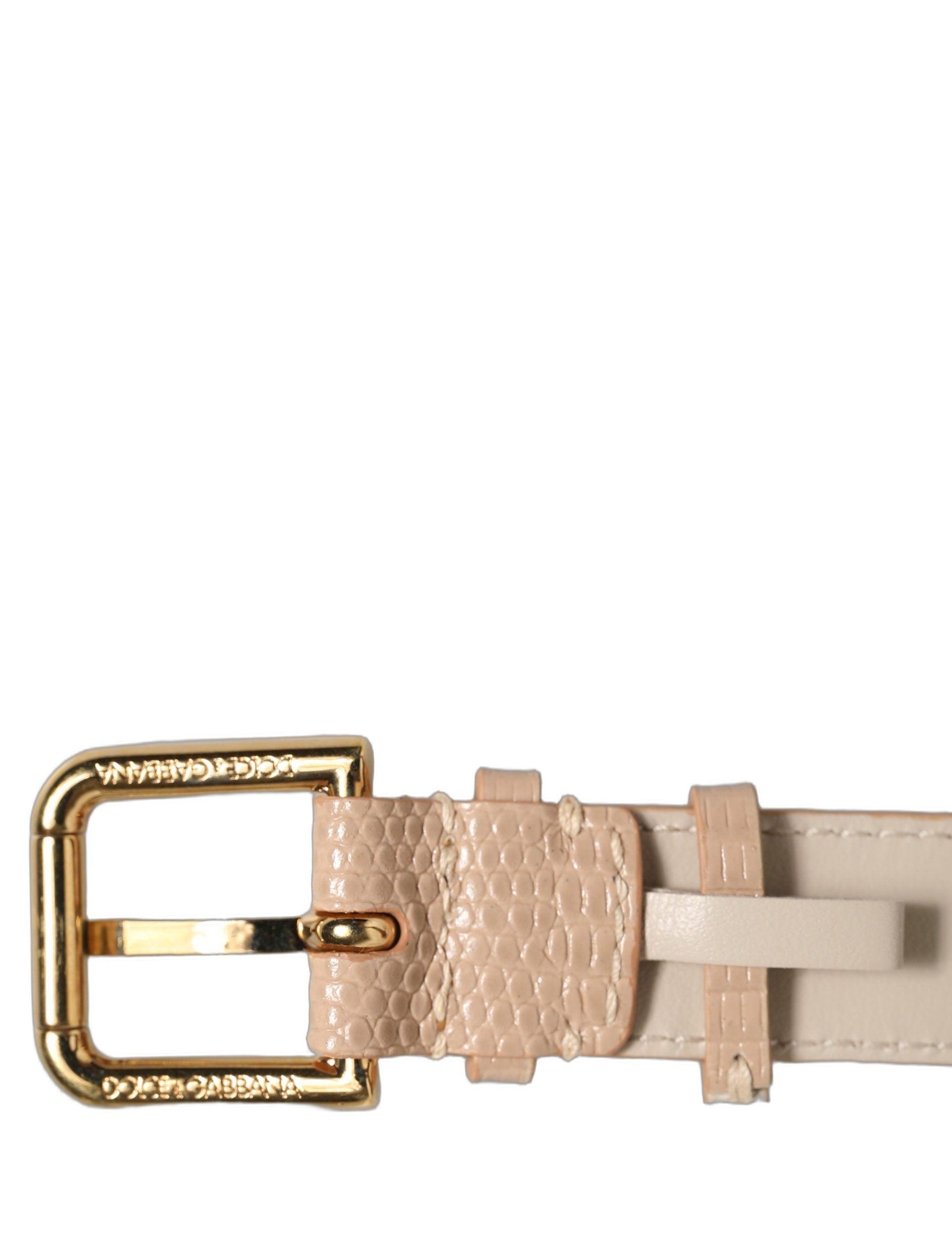 Dolce & Gabbana Beige Calf Leather Bracelet
