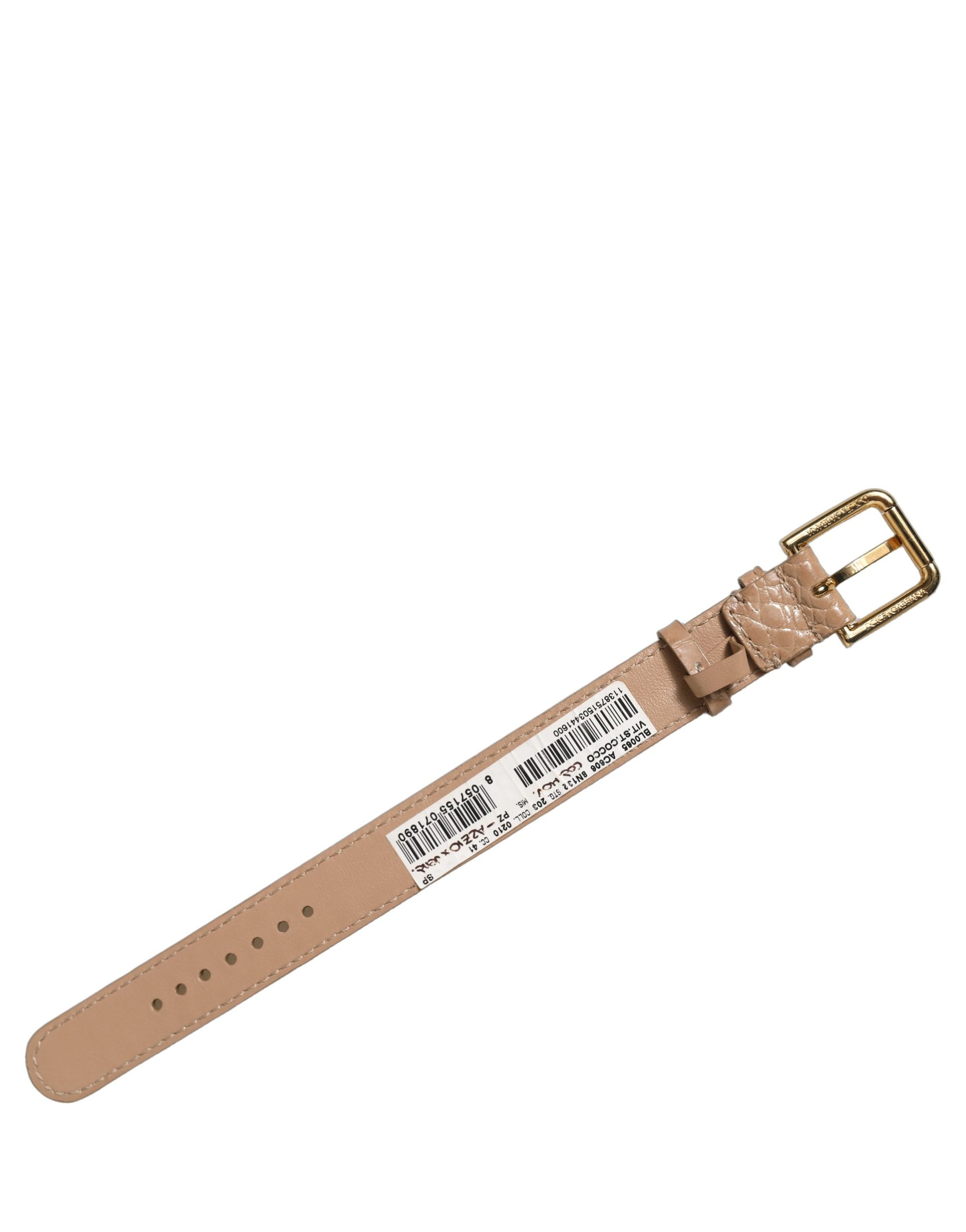 Dolce & Gabbana Brown Calf Leather Bracelet