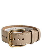 Dolce & Gabbana Beige Calfskin Leather Bracelets