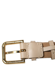 Dolce & Gabbana Beige Calfskin Leather Bracelets