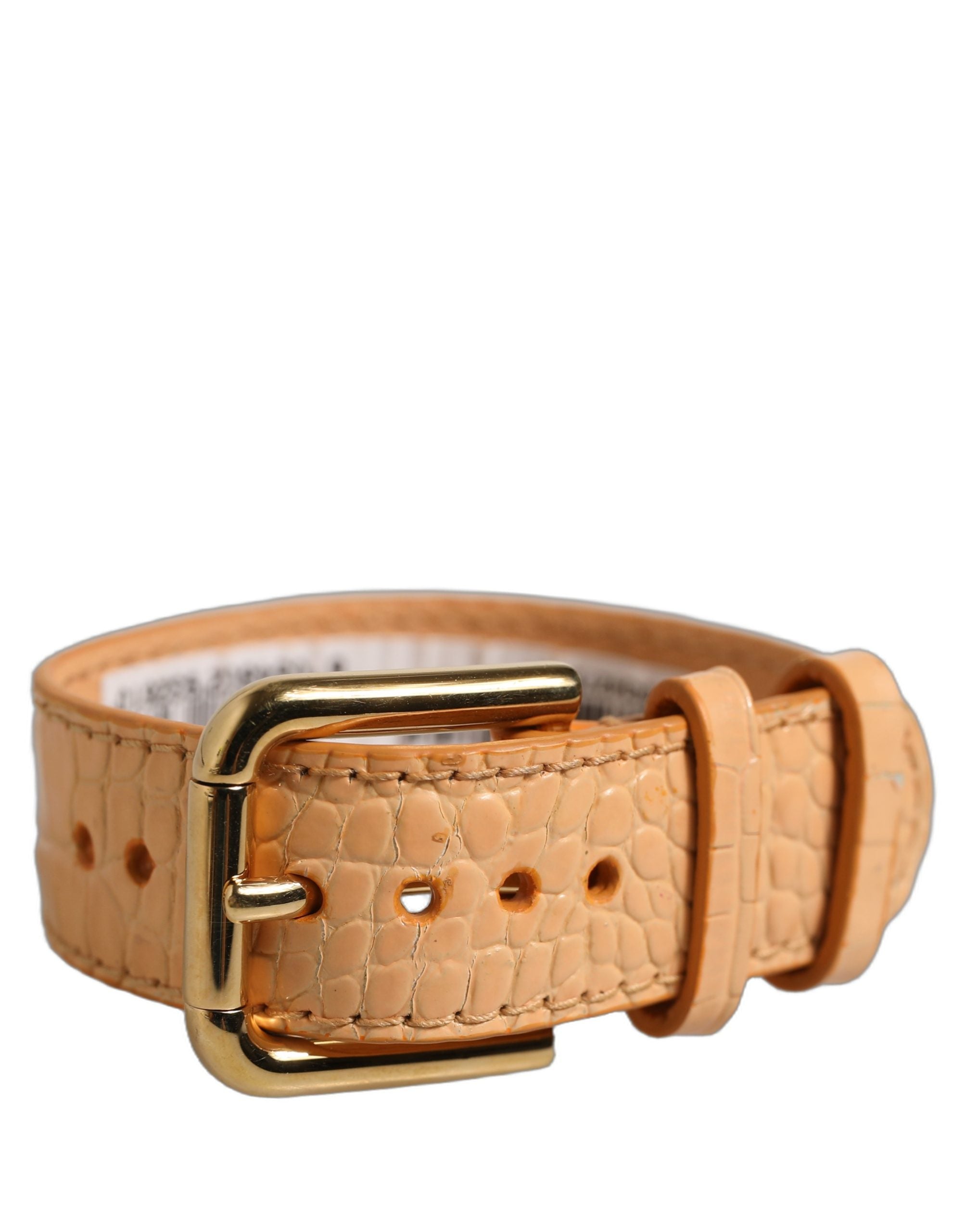 Dolce & Gabbana Beige Calf Leather Bracelet