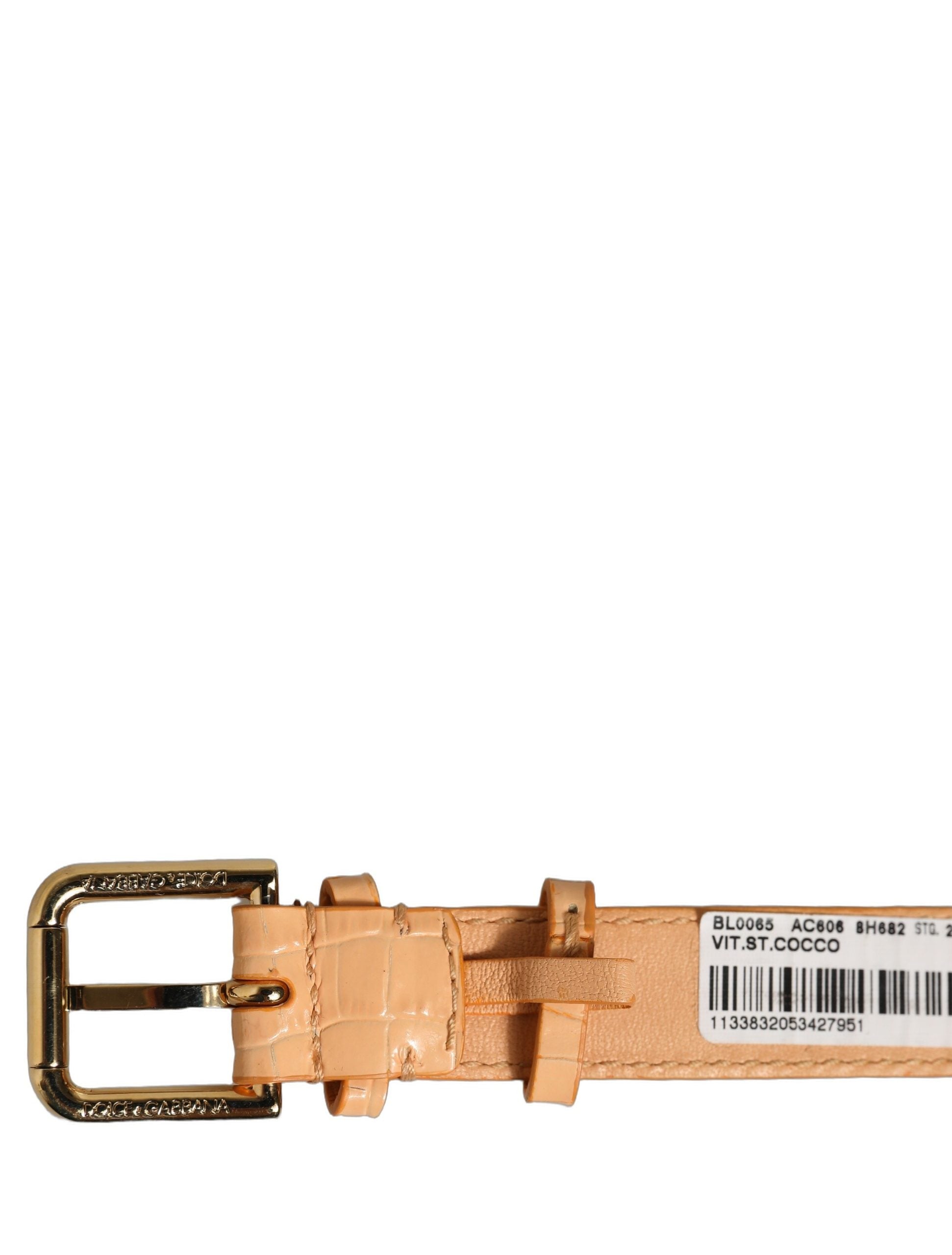 Dolce & Gabbana Beige Calf Leather Bracelet