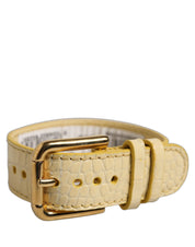 Dolce & Gabbana Beige Calf Leather Bracelet