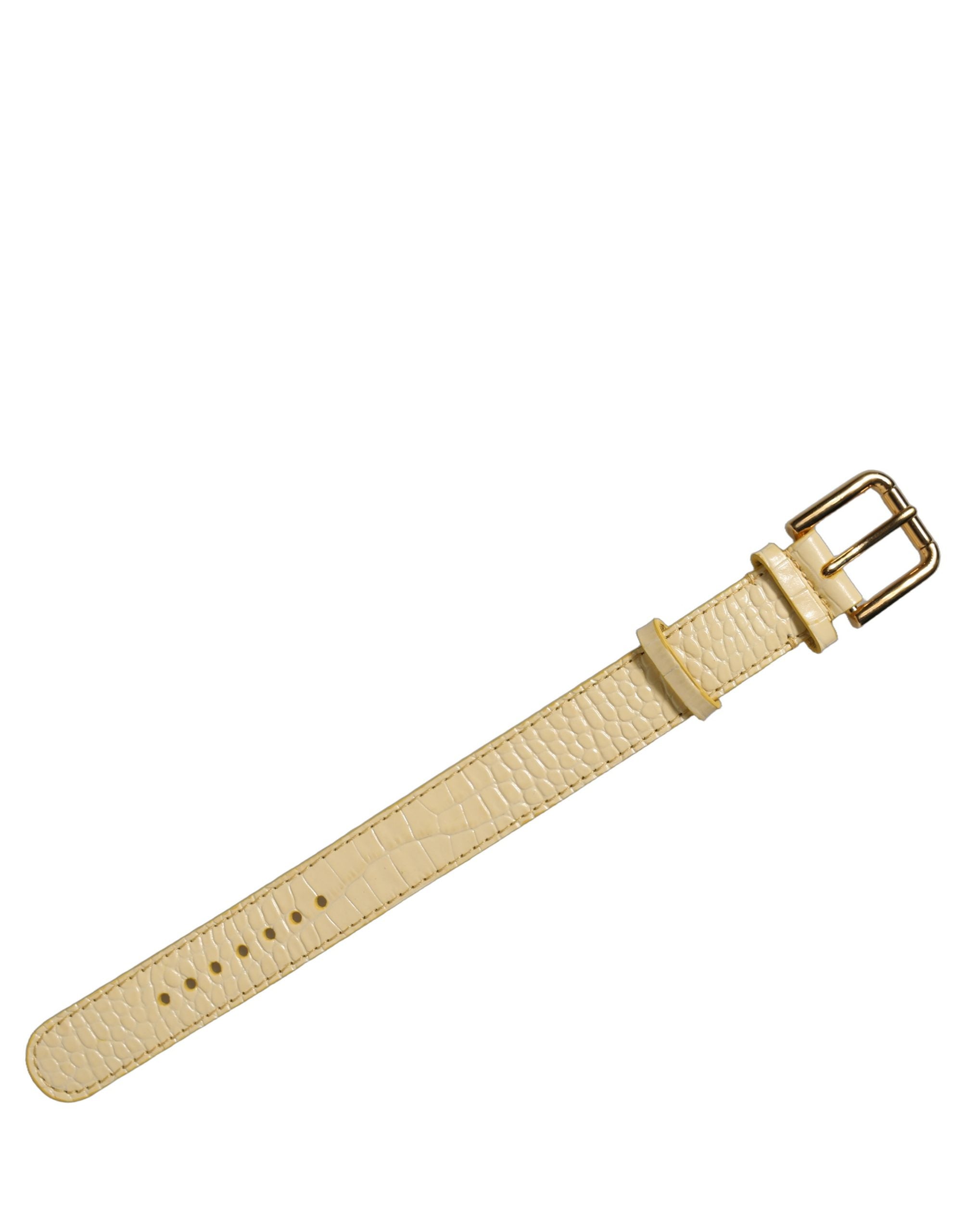 Dolce & Gabbana Beige Calf Leather Bracelet