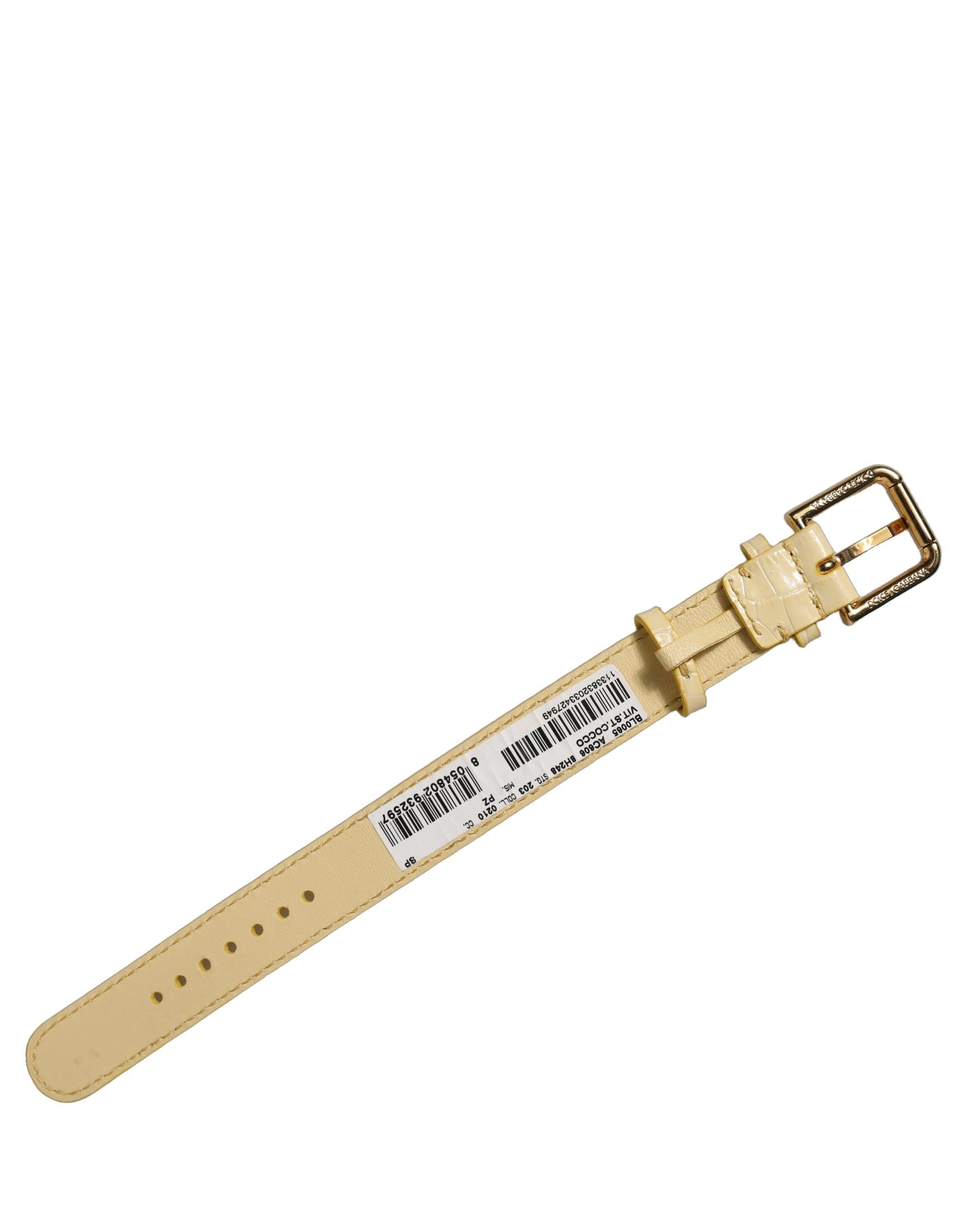 Dolce & Gabbana Beige Calf Leather Bracelet