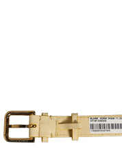 Dolce & Gabbana Beige Calf Leather Bracelet