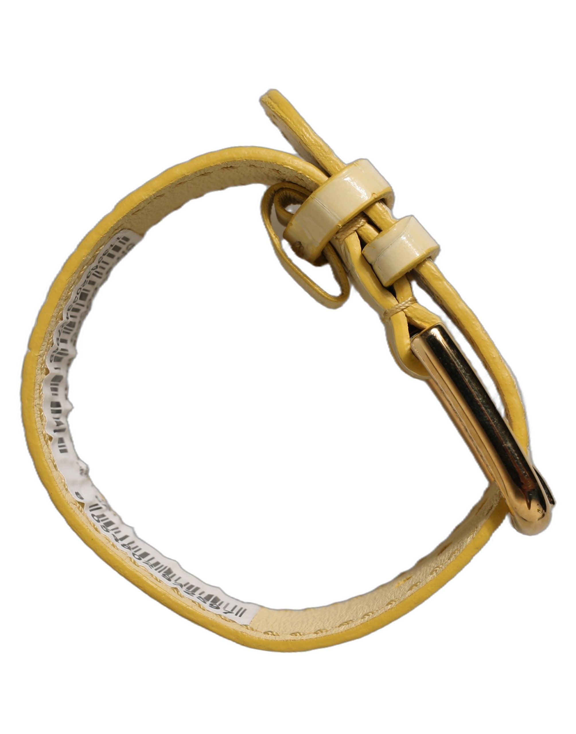 Dolce & Gabbana Beige Calf Leather Bracelet