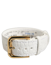 Dolce & Gabbana White Calf Leather Bracelet