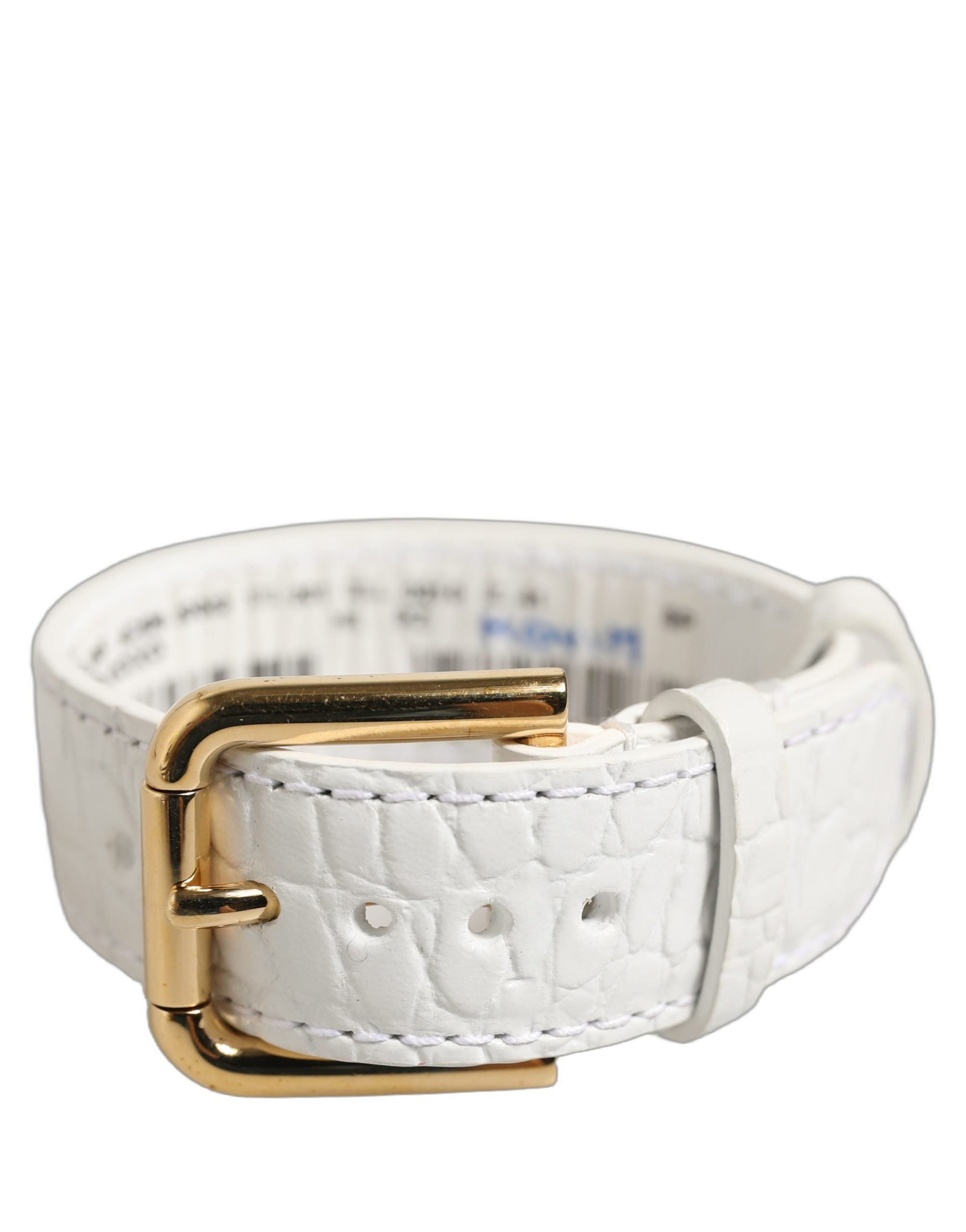Dolce & Gabbana White Calf Leather Bracelet