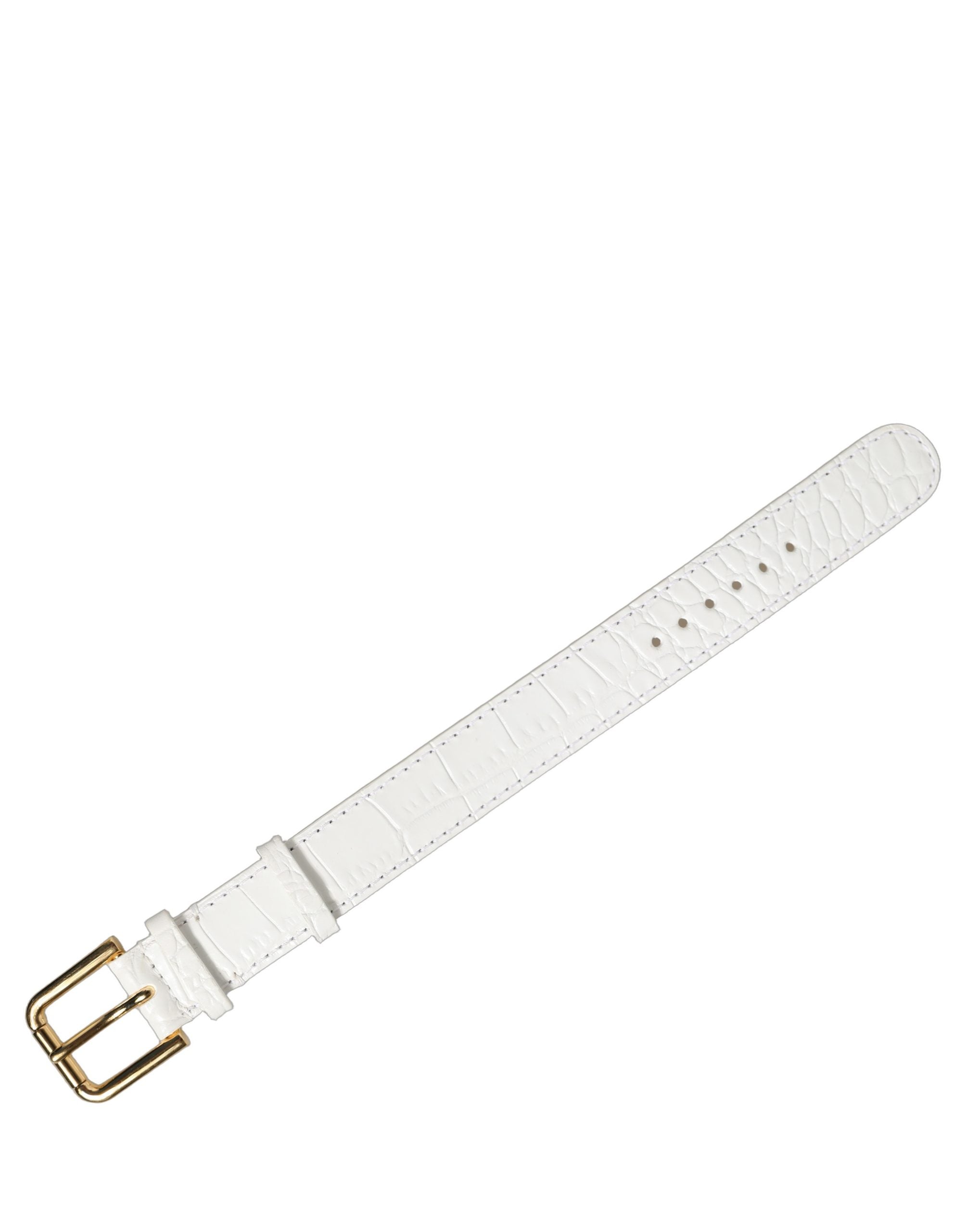 Dolce & Gabbana White Calf Leather Bracelet
