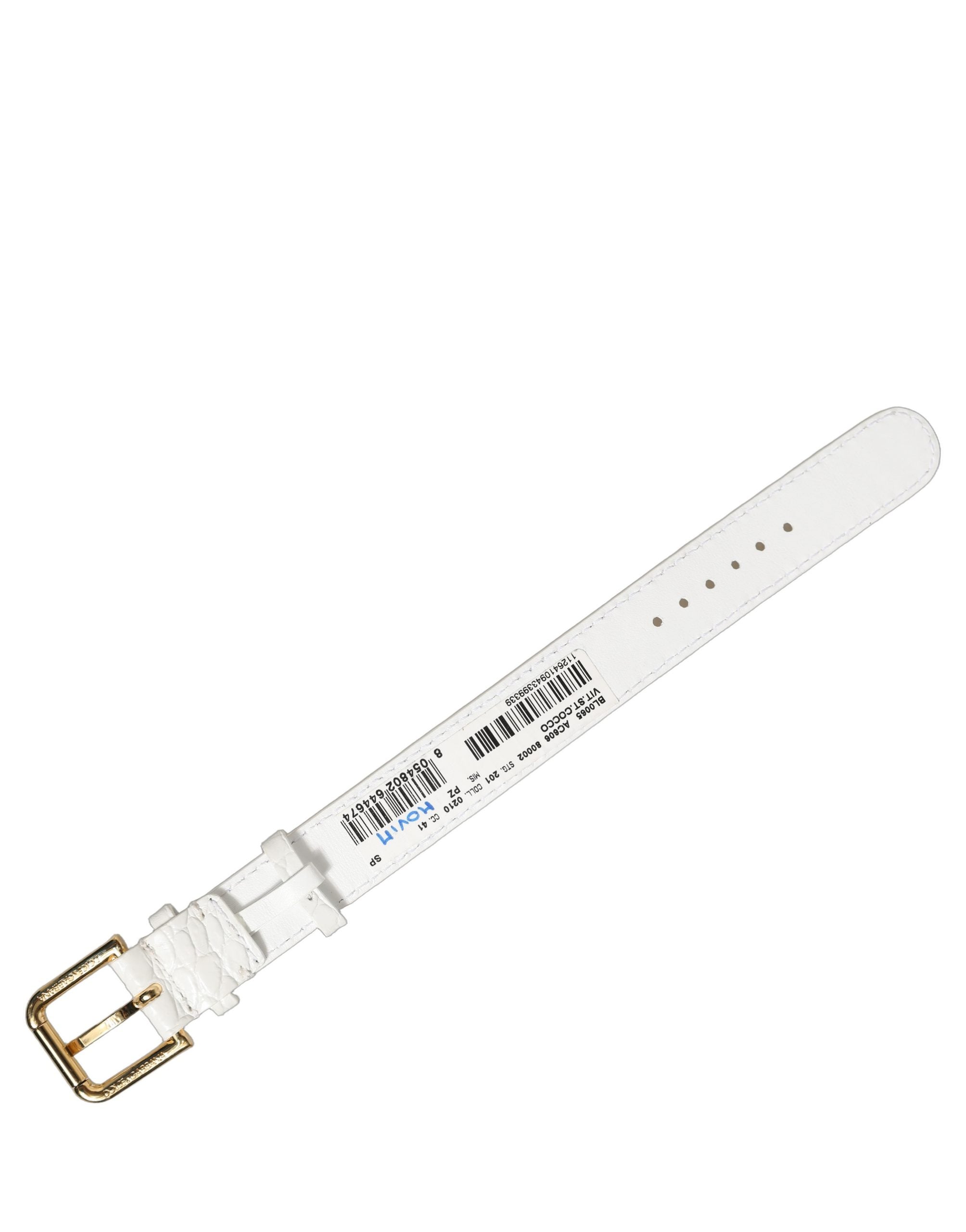 Dolce & Gabbana White Calf Leather Bracelet