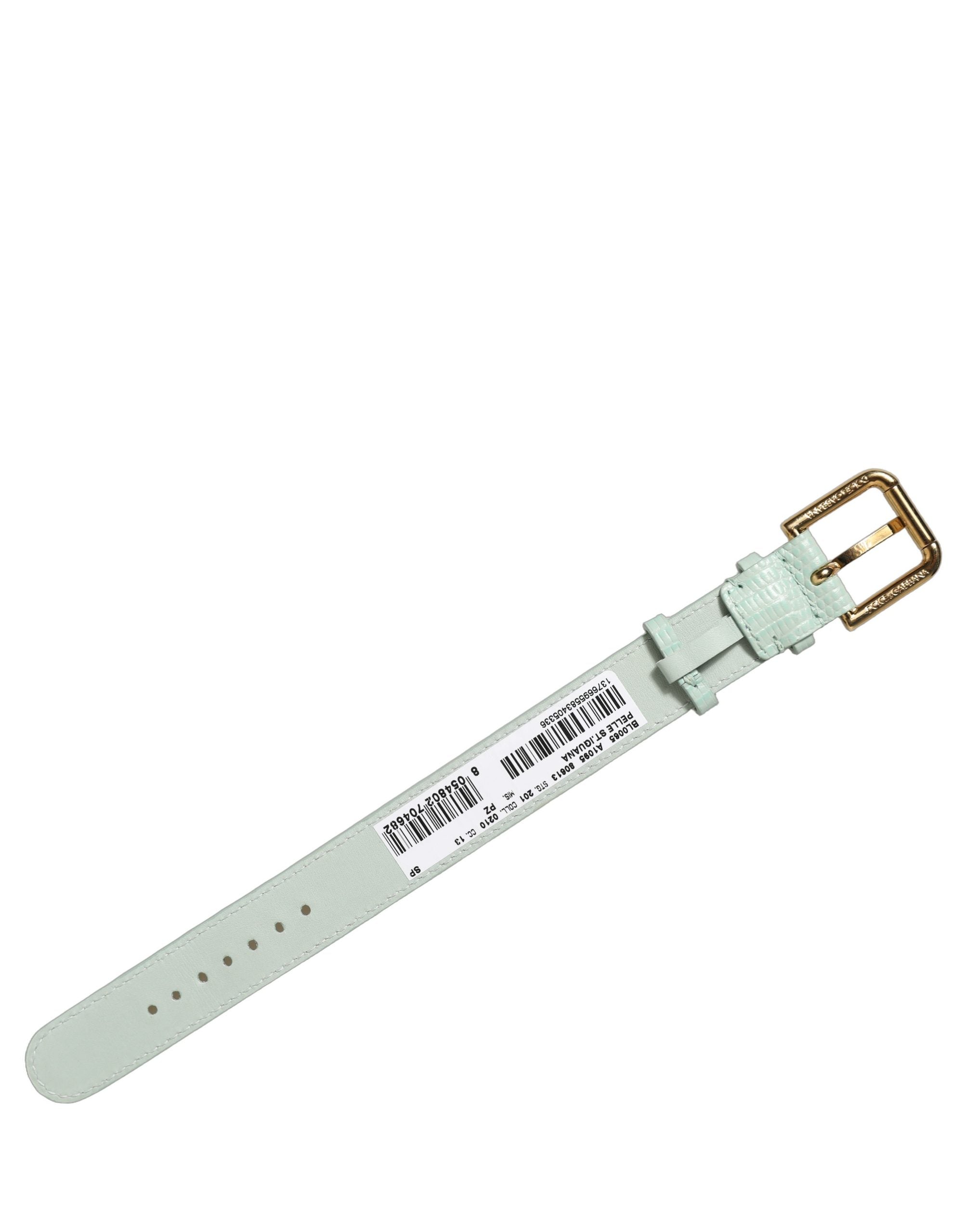 Dolce & Gabbana Pastel Green Calf Leather Bracelet