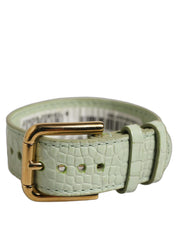 Dolce & Gabbana Light Green Calf Leather Bracelet