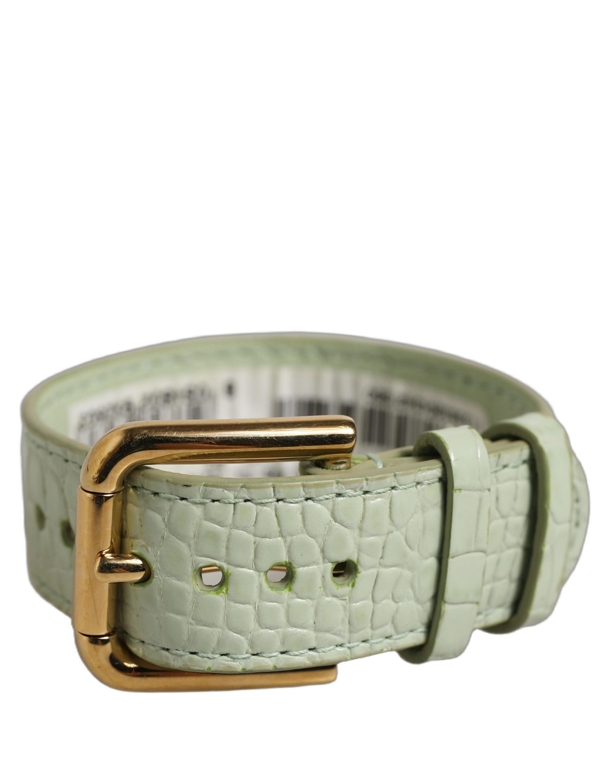 Dolce & Gabbana Light Green Calf Leather Bracelet