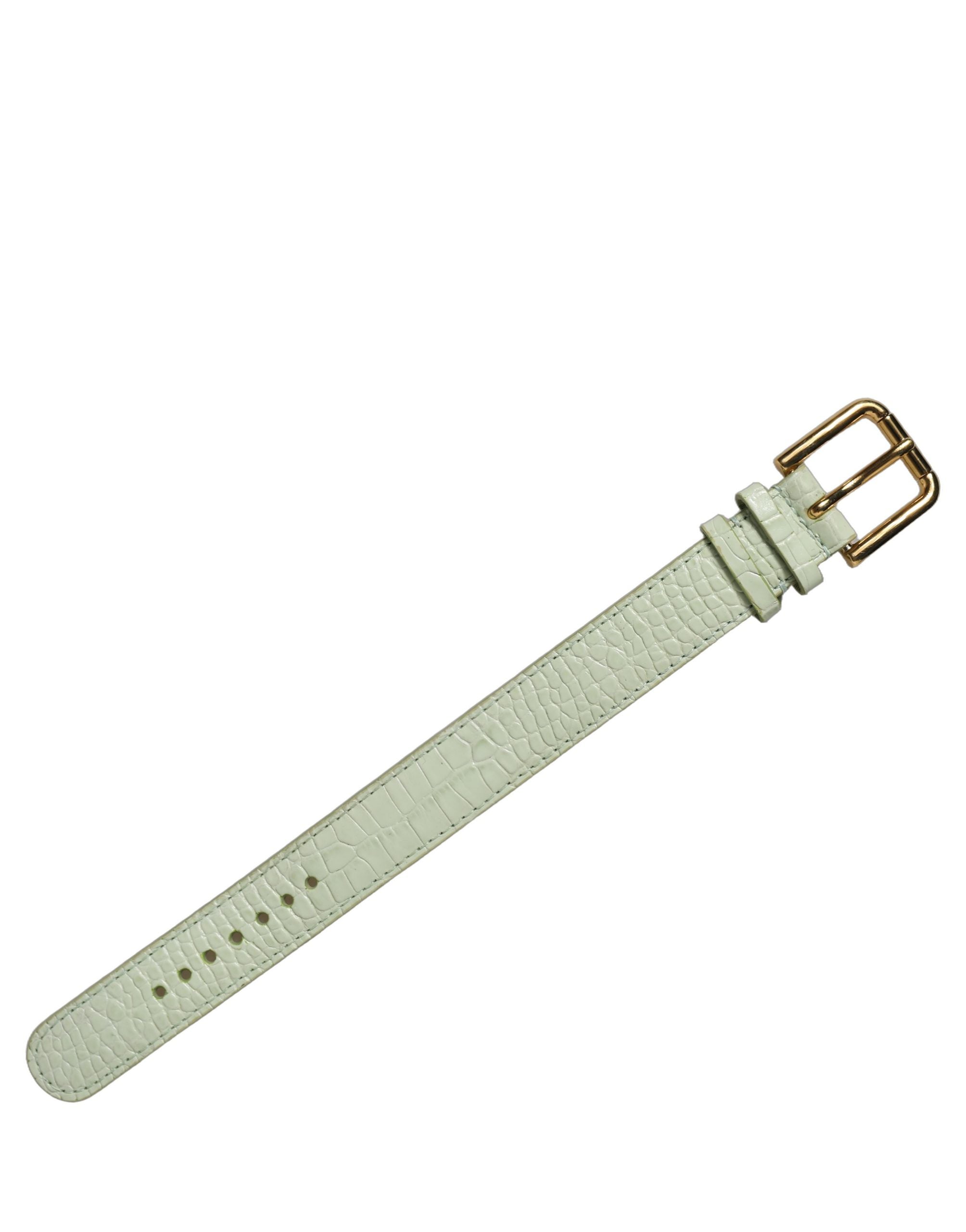 Dolce & Gabbana Light Green Calf Leather Bracelet