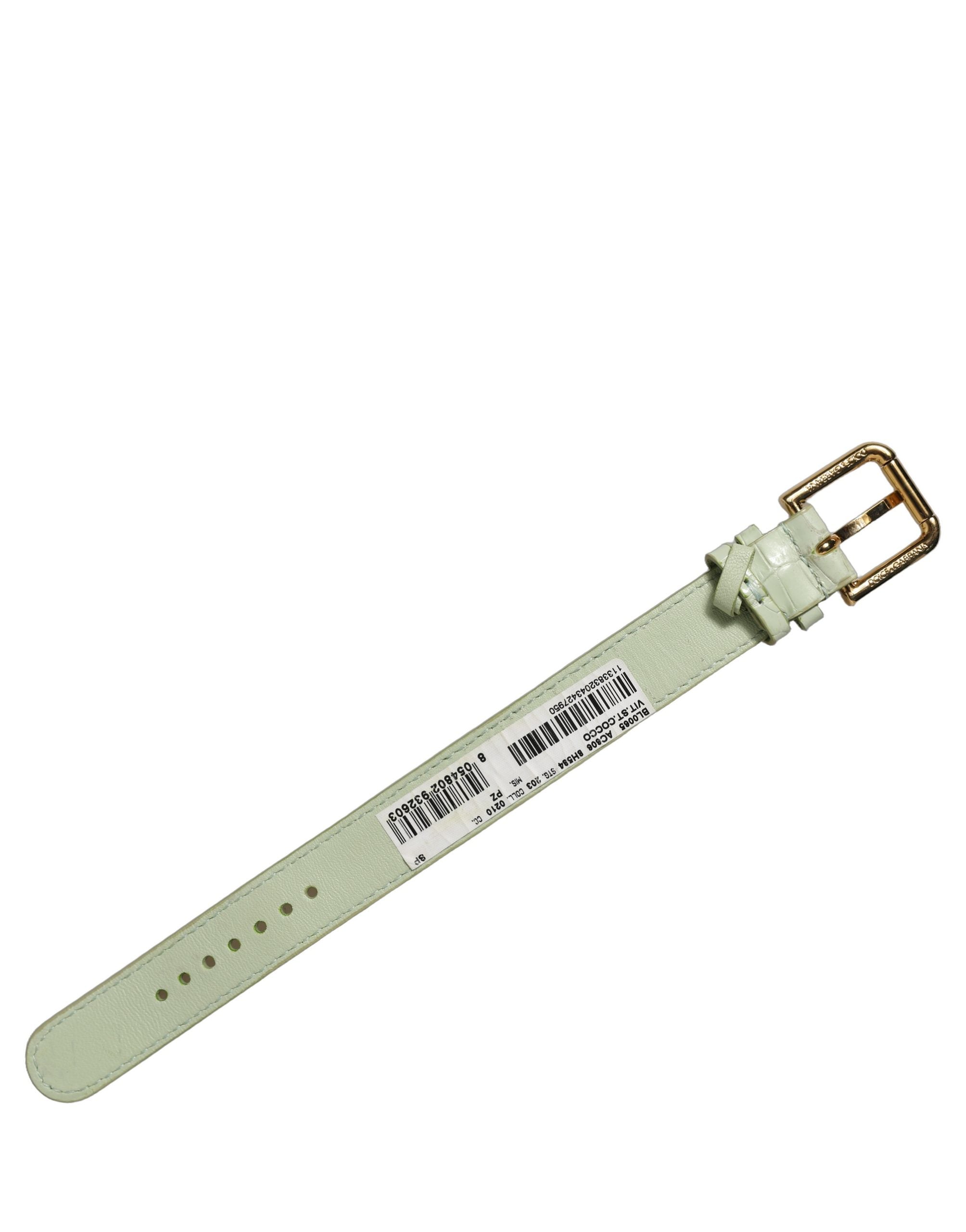 Dolce & Gabbana Light Green Calf Leather Bracelet