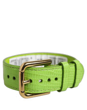 Dolce & Gabbana Green Calf Leather Bracelet