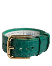 Dolce & Gabbana Dark Green Calf Leather Bracelet