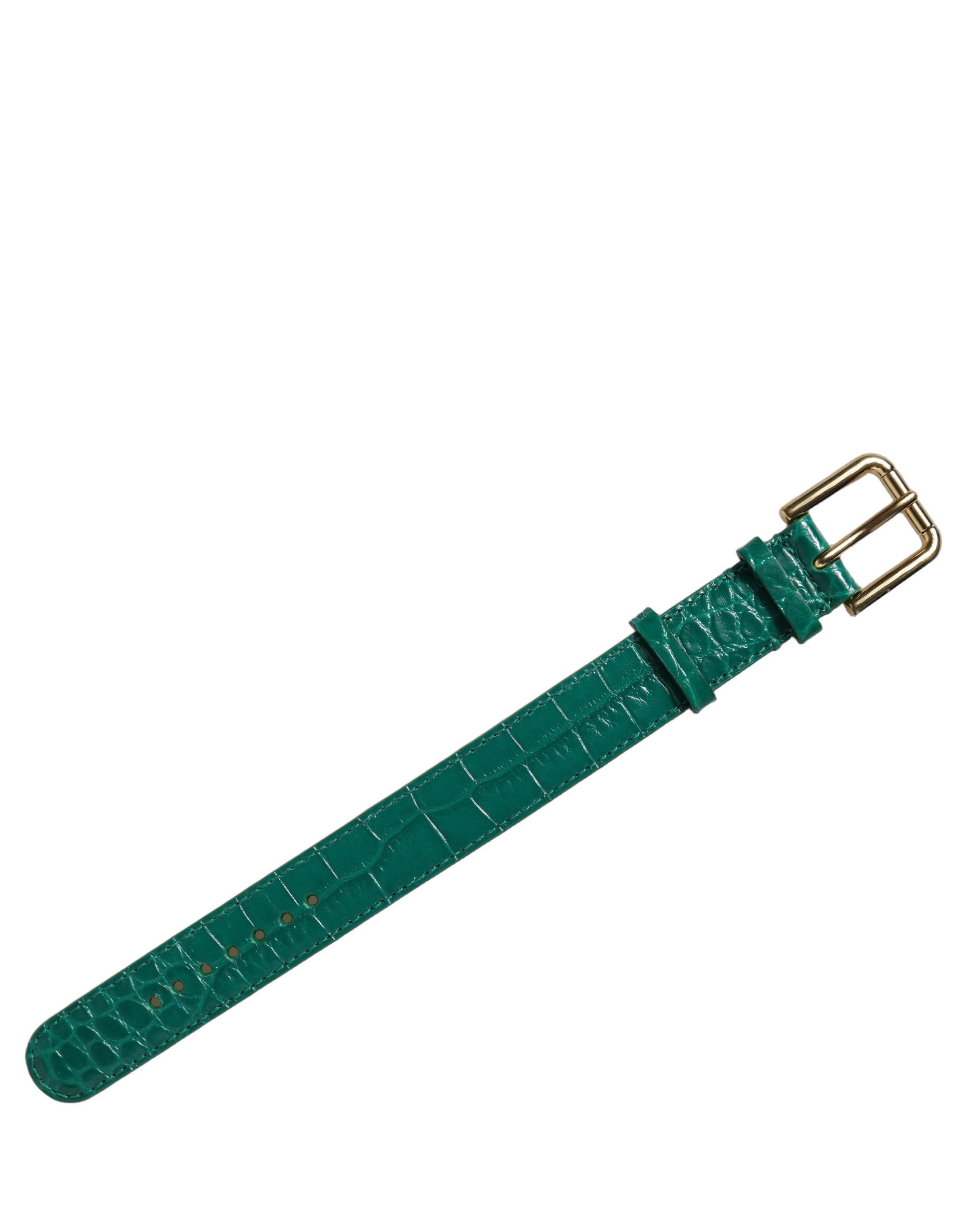 Dolce & Gabbana Dark Green Calf Leather Bracelet