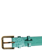 Dolce & Gabbana Blue Leather Belt Strap Bracelet