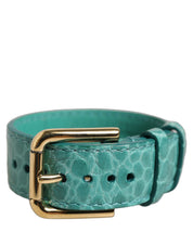 Dolce & Gabbana Blue Leather Belt Strap Bracelet