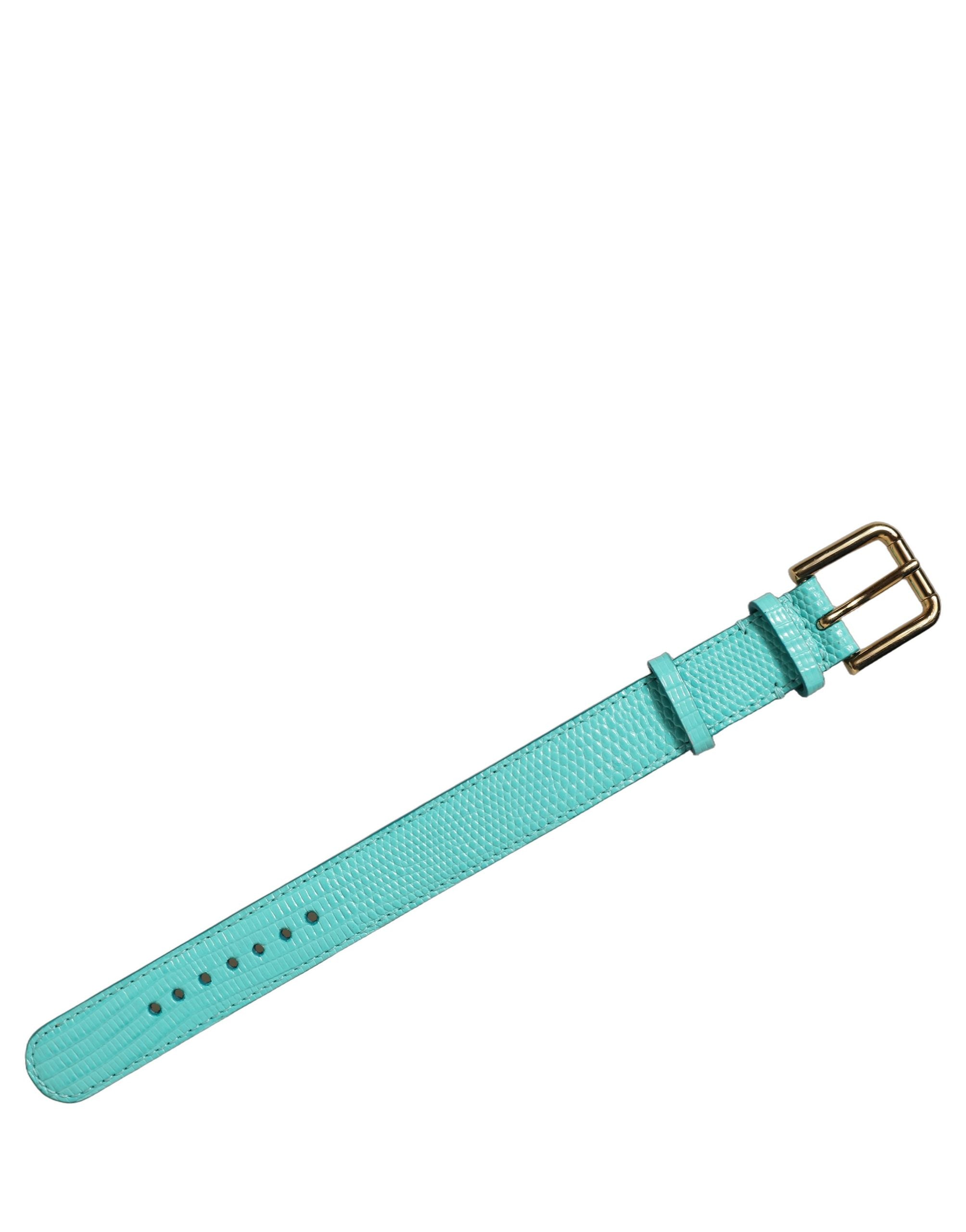 Dolce & Gabbana Light Blue Calf Leather Bracelet