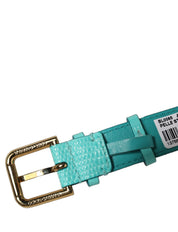 Dolce & Gabbana Light Blue Calf Leather Bracelet
