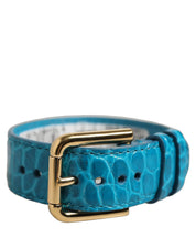 Dolce & Gabbana Blue Calf Leather Bracelet
