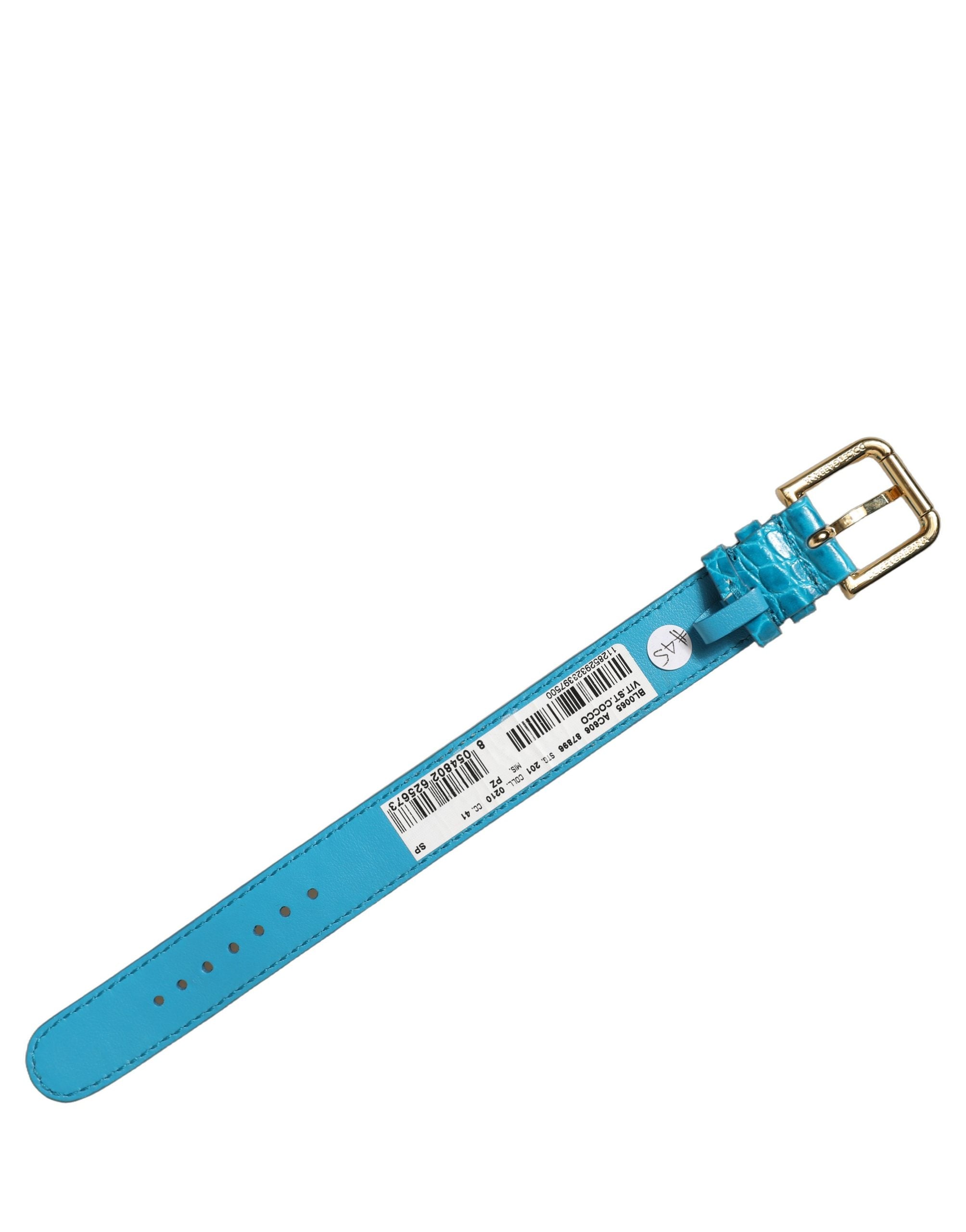 Dolce & Gabbana Blue Calf Leather Bracelet