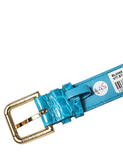 Dolce & Gabbana Blue Calf Leather Bracelet