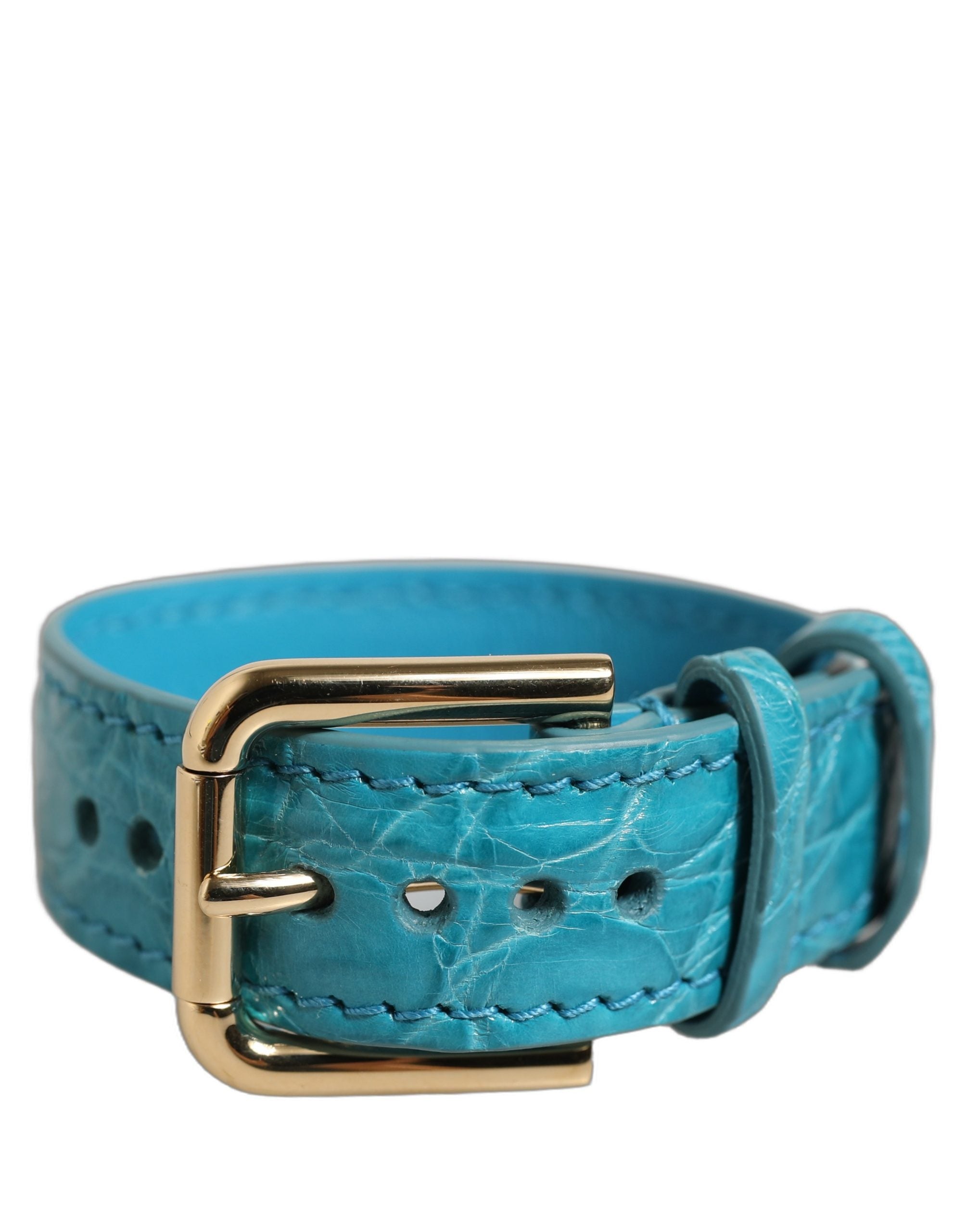 Dolce & Gabbana Turquoise Caiman Leather Bracelet