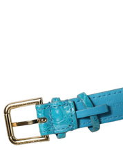 Dolce & Gabbana Turquoise Caiman Leather Bracelet
