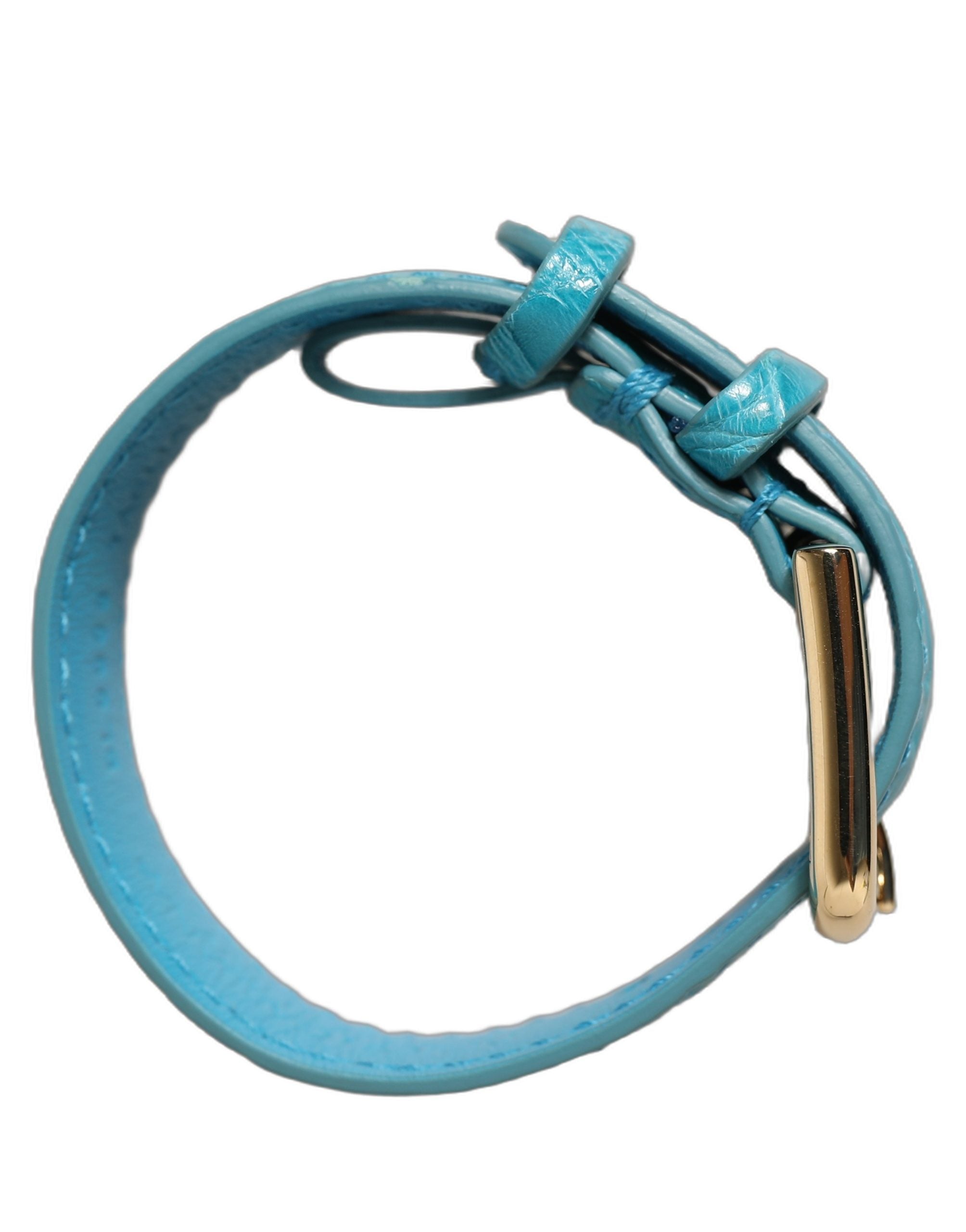 Dolce & Gabbana Turquoise Caiman Leather Bracelet