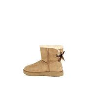 UGG Beige Sheepskin and Suede Ankle Boots